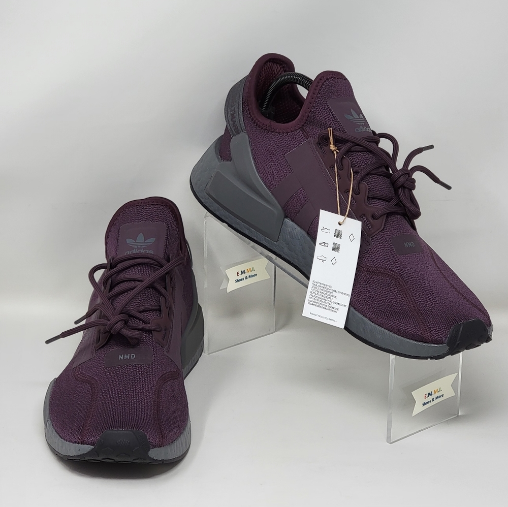 Adidas NMD R1 V2 Originals Boost Men's Running Shoe Shadow-Maroon/Grey Size 11
